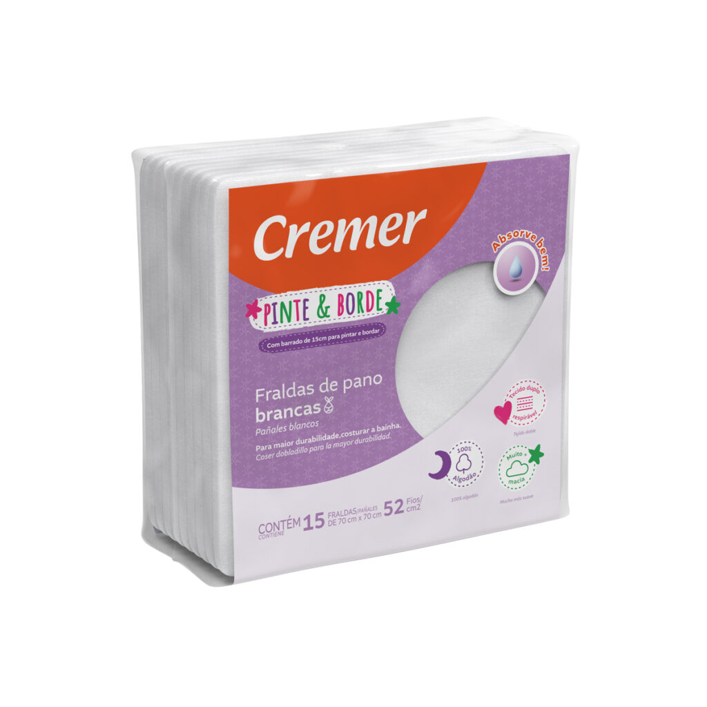 Fralda de Pano Pinte e Borde – Cremer